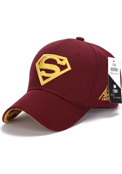 Erkek Superma Logolu Ayarlanabilir Şapka - Siyah (Yurt Dışından)