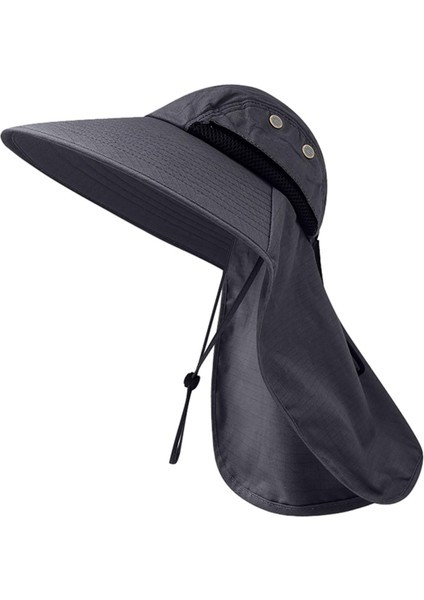 Geniş Ağzına Kadar Güneş Şapka Hızlı Kurutma Uv Koruma Plaj Bej Için Boyun Kanat Kapağı ile (Yurt Dışından)