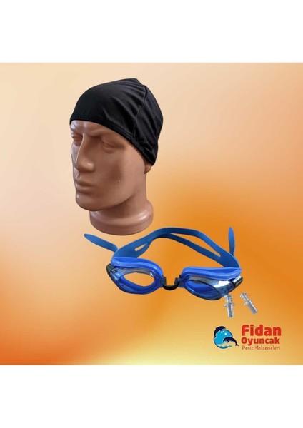 Havuz Deniz Yüzücü Gözlüğü + Kulak Tıkacı + Likralı Bez Bone Seti fiyatları