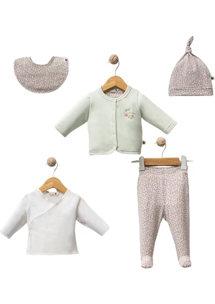 Fall Floral 5 Parça Hastane Çıkışı Green