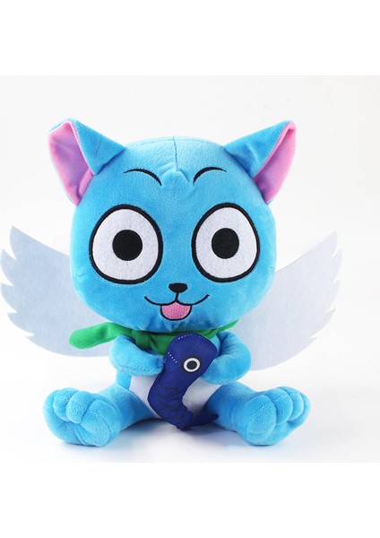 Fairy Tail Mutlu Balık Tutan Natsu Kedi Peluş Bebek (Yurt Dışından)