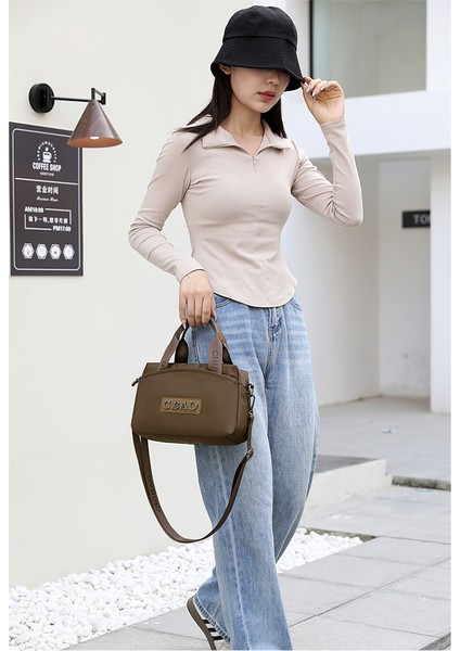 Şık ve Çok Yönlü Büyük Kapasiteli Su Geçirmez Omuz Çantası, Hafif ve Sade Iki Renkli Kadın Postacı Çantası (Yurt Dışından) modelleri