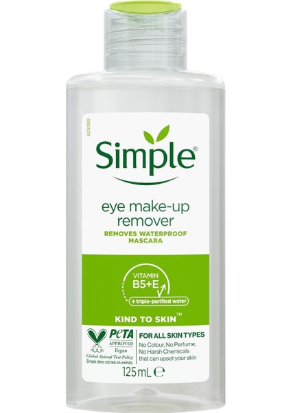 Kind To Skin Hasas Göz Makyaj Temizleyici Yağsız, Su Bazlı 125 ml