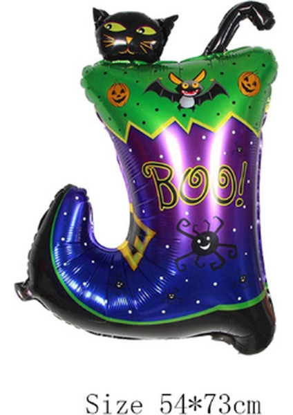 Halloween Çizmeli Kara Kedi Folyo Balon.glpzr