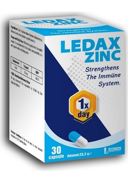 Ledax Zinc 30 Kapsül