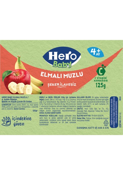 Elmalı Muzlu Kavanoz Mama 125g x12