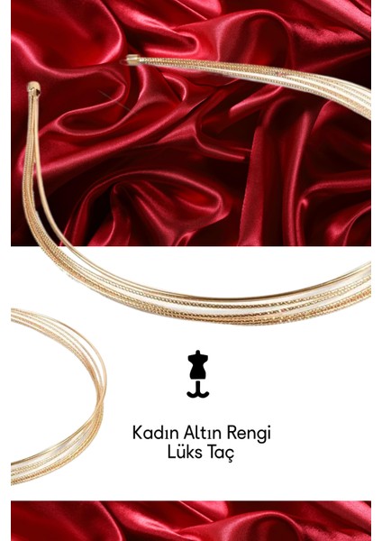 Kadın Altın Rengi Parlak Lüks Taç fiyatları