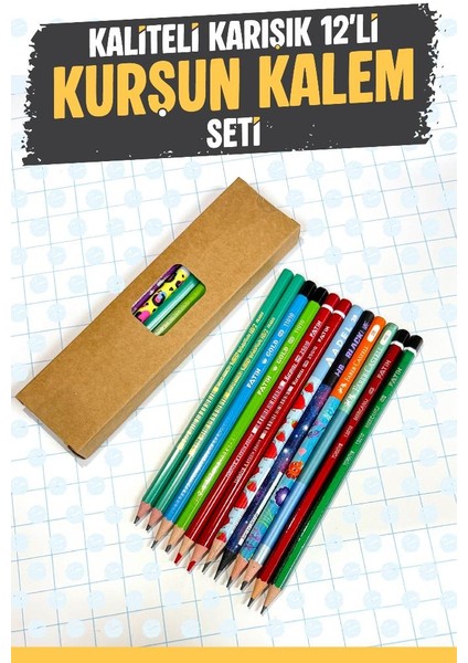 Kaliteli Karışık 12'li Kurşun Kalem fiyatları