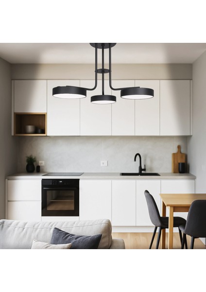 Mango LED Avize Modern Başlıklı Enerji Tasarruflu Dekoratif 3 Renk Işık Salon Mutfak Çocuk Odası