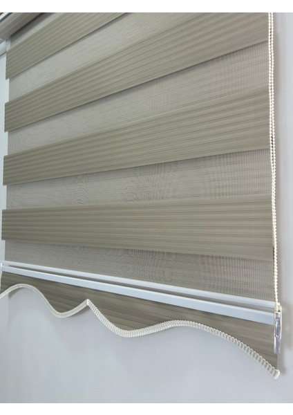 Binbirperde Dilimli Kum Beji Pileli Zebra Stor Perde Ev/ofis Perdesi Alüminyum Sistem