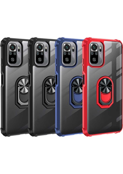 Xiaomi Redmi Note 10 Kılıf F10T Mola Kapak-Kırmızı