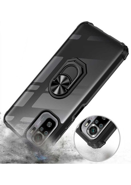 Xiaomi Redmi Note 10 Kılıf F10T Mola Kapak-Kırmızı