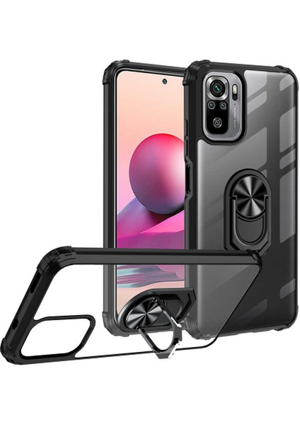 Xiaomi Redmi Note 10 Kılıf F10T Mola Kapak-Kırmızı