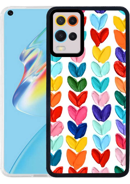 Oppo A54 4g Kılıf F10T M-Fit Desenli Kapak-Heart No6