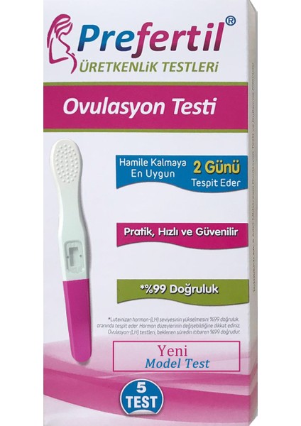 Kalem Tip Ovulasyon Testi - [ 1 Kutu = 5 Test ]