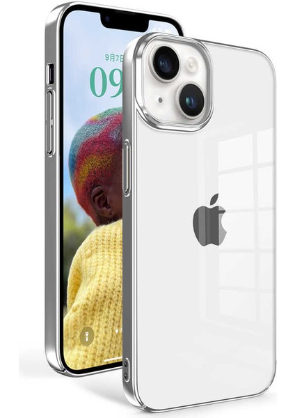 Apple iPhone 14 Kılıf F10T Sun Kapak-Gümüş