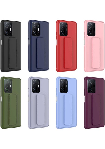 Xiaomi Mi 11T Pro 5g Kılıf F10T Qstand Kapak-Lila