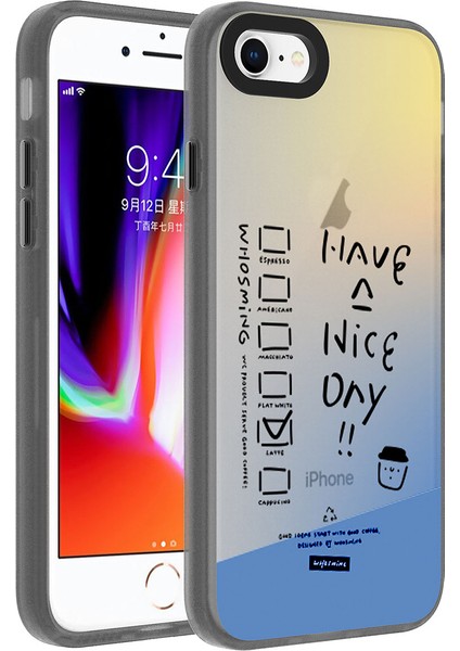 Apple iPhone 7 Kılıf Desenli F10T Dragon Sert Kapak-Have