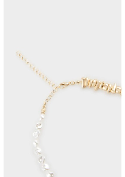 Kadın Kirazlı Charmlı İncili Gold Kolye F1058AXNS modelleri