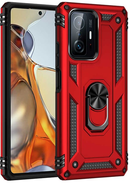 Xiaomi Mi 11T Pro 5g Kılıf F10T Vega Kapak-Kırmızı