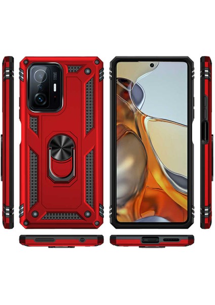 Xiaomi Mi 11T Pro 5g Kılıf F10T Vega Kapak-Kırmızı