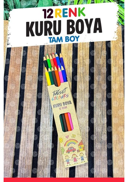 12'li Tam Boy Okul Kuru Boya Kalemi Karton Kutu fiyatları