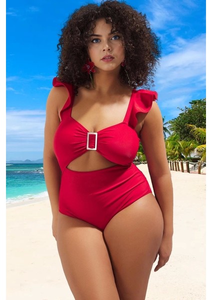 Konforlu Plus Size Mayo Tasarım Büyük Beden Esnek Kumaş Plaj ve Havuz Için Şık Detaylı fiyatları