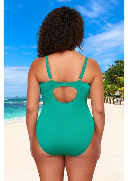 Konforlu Plus Size Mayo Tasarım Büyük Beden Esnek Kumaş Plaj Kıyafeti modelleri