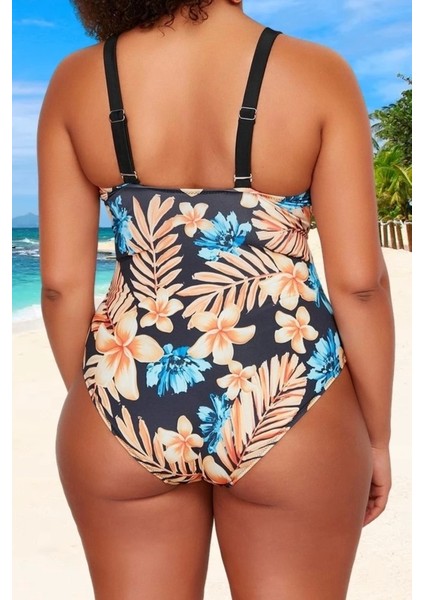 Konforlu Plus Size Mayo Tasarım Büyük Beden Şık Detaylı Rahat Kesim Battal Boy