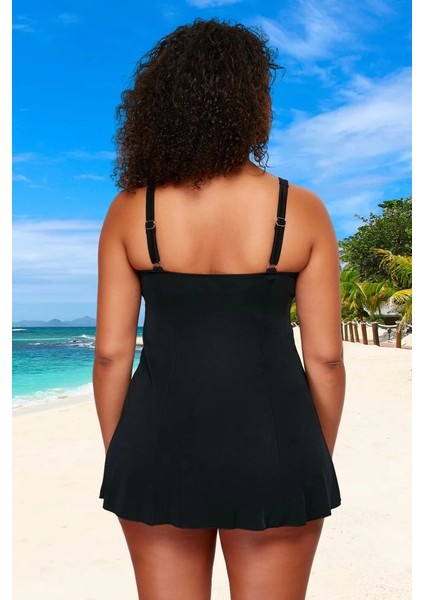 Konforlu Plus Size Mayo Tasarım Büyük Beden Şık Detaylı Uv Korumalı Su Sporları Için modelleri