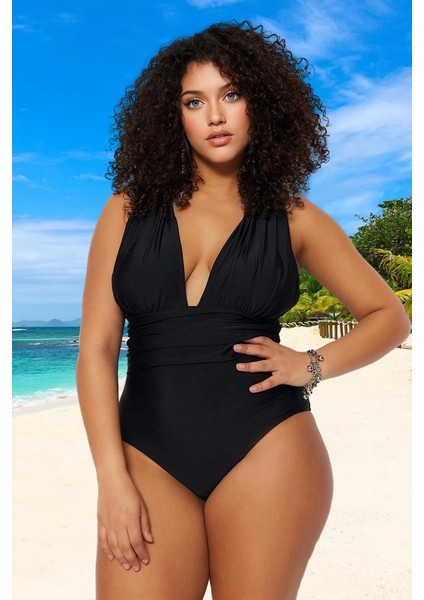Konforlu Plus Size Mayo Tasarım Büyük Beden Su Sporları Için Yüksek Konfor Şık Detaylı fiyatları