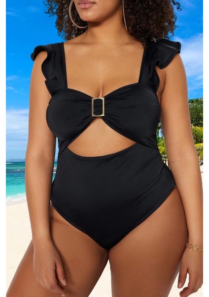 Konforlu Plus Size Mayo Tasarım Büyük Beden Esnek Kumaş Plaj ve Havuz Için Şık Detaylı modelleri