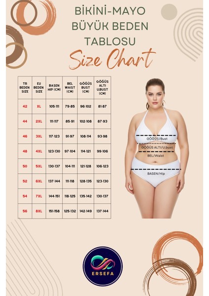 Konforlu Plus Size Mayo Tasarım Büyük Beden Premium Kalite Plaj ve Havuz Için Geniş
