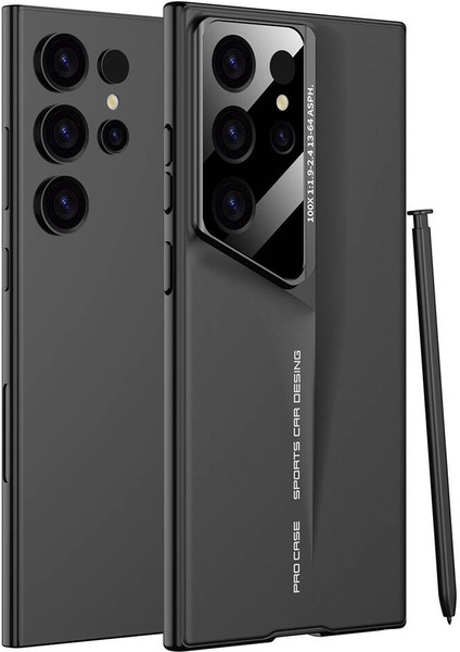 Galaxy S23 Ultra Kılıf Ultra Ince Kamera Korumalı Sert Rubber F10T Procase Kapak-Siyah