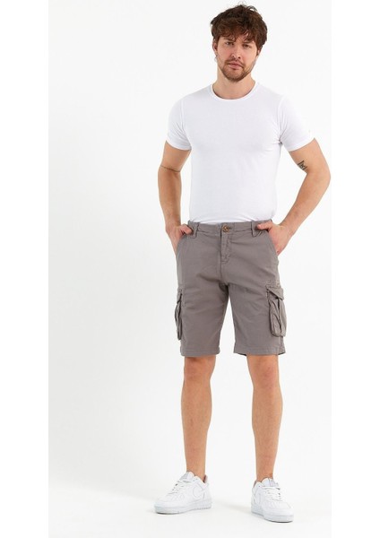 Erkek Pamuklu Bermuda Kargo Çok Cepli Petrol Şort fiyatları