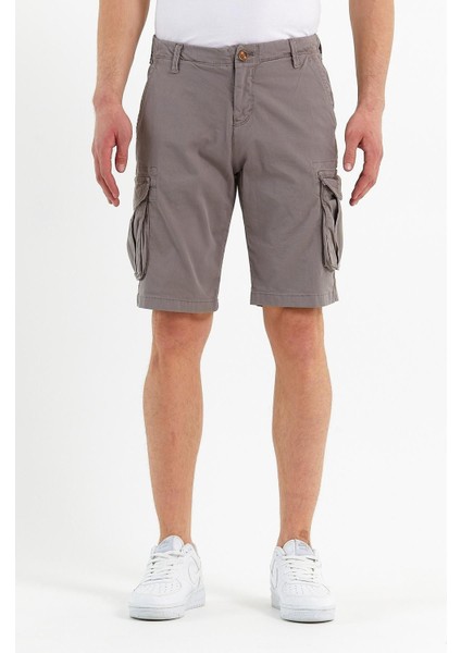 Erkek Pamuklu Bermuda Kargo Çok Cepli Petrol Şort modelleri
