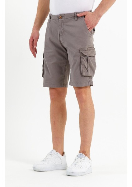 Erkek Pamuklu Bermuda Kargo Çok Cepli Petrol Şort fırsatları