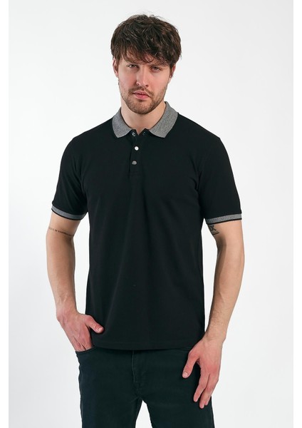 Erkek Basic Düz Kısa Kol Pudra Uzun Polo Yaka Tişört fırsatları