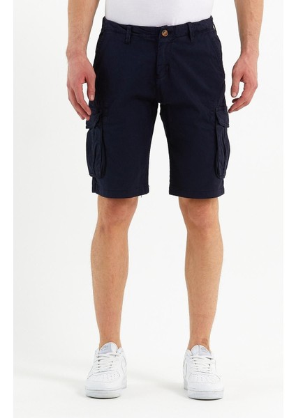 Erkek Pamuklu Bermuda Kargo Çok Cepli Petrol Şort modelleri