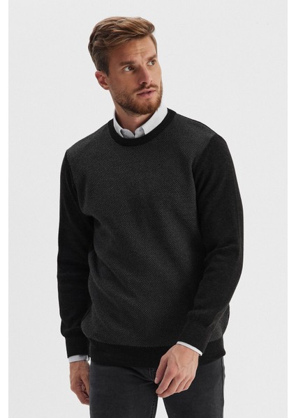 Erkek Kazak Bisiklet Yaka Siyah fiyatları