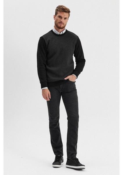 Erkek Kazak Bisiklet Yaka Siyah fırsatları