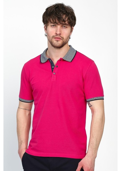 Erkek Basic Düz Kısa Kol Pudra Uzun Polo Yaka Tişört modelleri