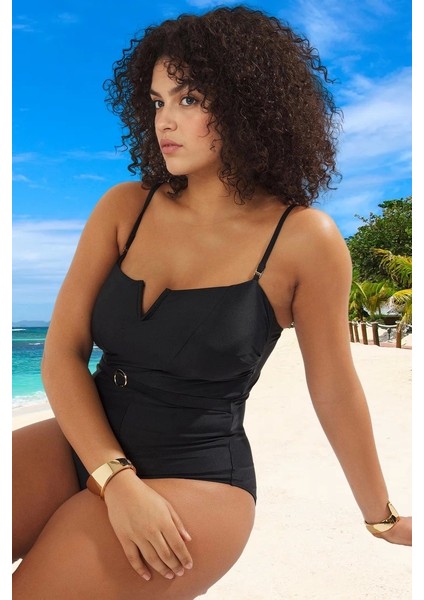 Konforlu Plus Size Mayo Tasarım Büyük Beden Plaj Kıyafeti Tam Destek fiyatları