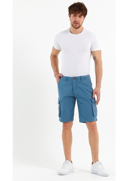 Erkek Pamuklu Bermuda Kargo Çok Cepli Petrol Şort fiyatları