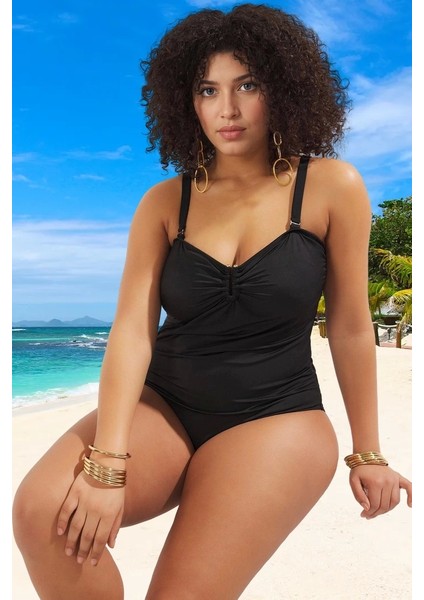 Konforlu Plus Size Mayo Tasarım Büyük Beden Esnek Kumaş Plaj Kıyafeti fiyatları