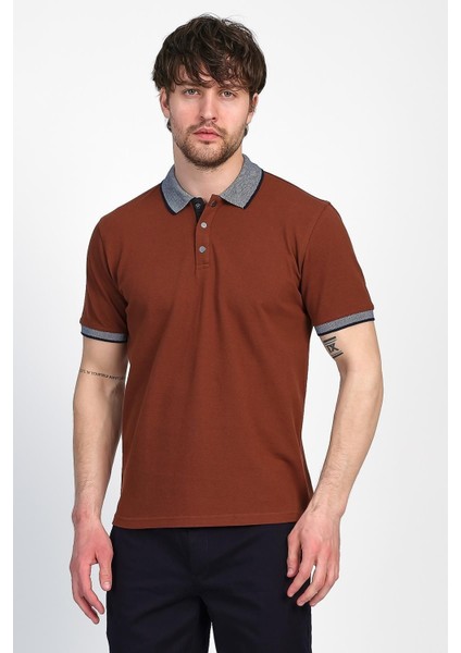 Erkek Basic Düz Kısa Kol Pudra Uzun Polo Yaka Tişört modelleri