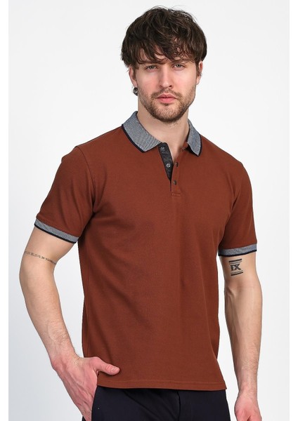 Erkek Basic Düz Kısa Kol Pudra Uzun Polo Yaka Tişört fırsatları