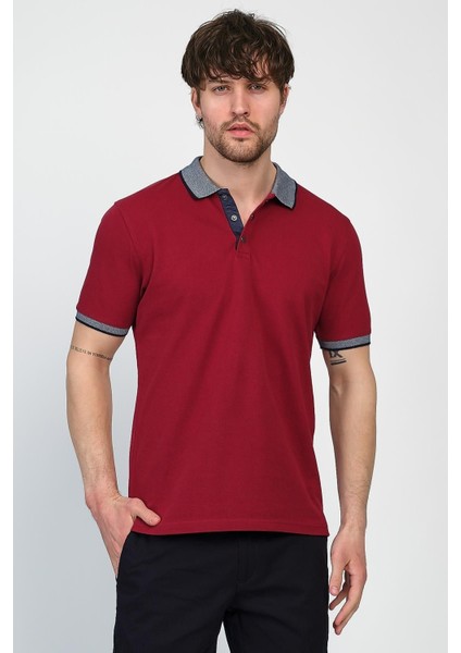Erkek Basic Düz Kısa Kol Pudra Uzun Polo Yaka Tişört fırsatları