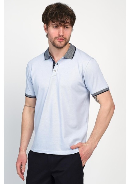 Erkek Basic Düz Kısa Kol Pudra Uzun Polo Yaka Tişört fırsatları