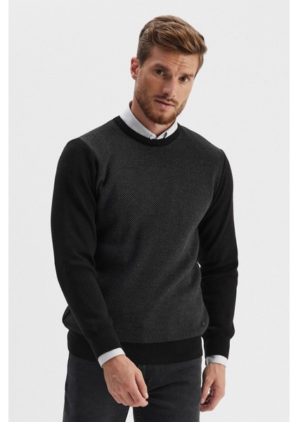 Erkek Kazak Bisiklet Yaka Siyah fiyatları